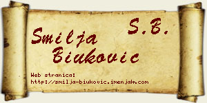 Smilja Biuković vizit kartica